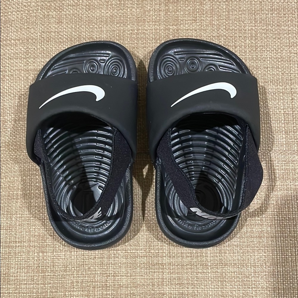 Nike Kids Black Slide Sandals